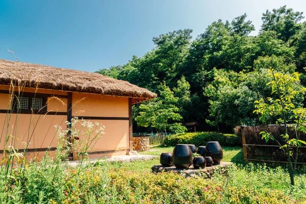 Coréia Casa Tradicional Wolmi Park Jardim Tradicional Incheon Coréia — Fotografia de Stock