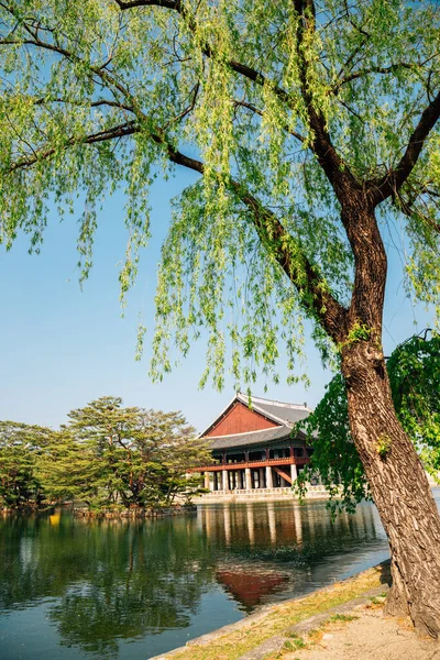 Gyeongbokgung Palace Gyeonghoeru Pavilion Καλοκαίρι Στη Σεούλ Της Κορέας — Φωτογραφία Αρχείου