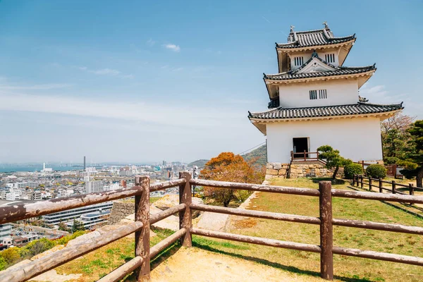 Marugame castle and cityscape in Kagawa, Japan