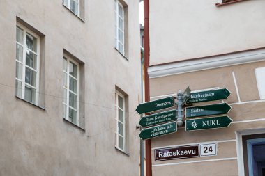 Tallinn, Estonya - 14 Ağustos 2019: Tallinn eski kasaba turistlerinin ilgi odağı