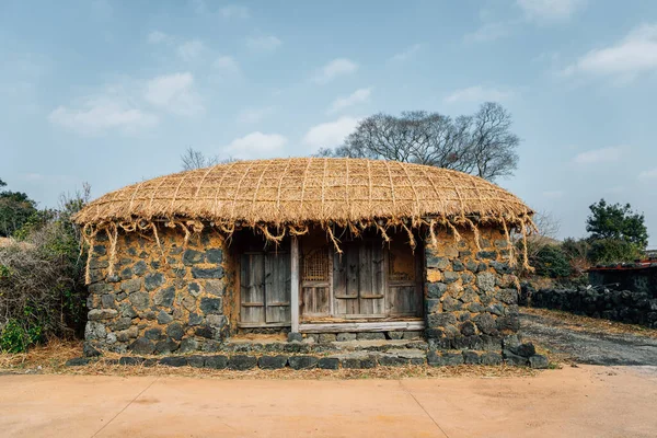 Seongeup Folk Village Casa Tradicional Coreana Ilha Jeju Coréia — Fotografia de Stock