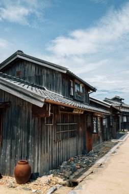 Shodoshima, Japonya - 17 Nisan 2019: 24 Göz film seti, Japon geleneksel köyü