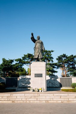 Seul, Kore - 8 Ekim 2020 Baekbeom Kim Gu Heykeli