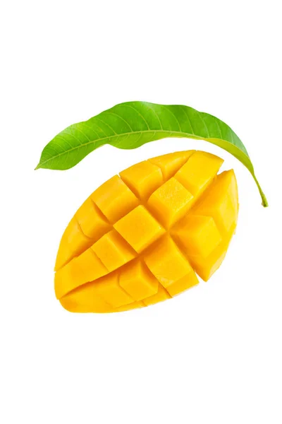 Fresh Yellow Mango Beautiful Skin Isolate — Stock Photo, Image