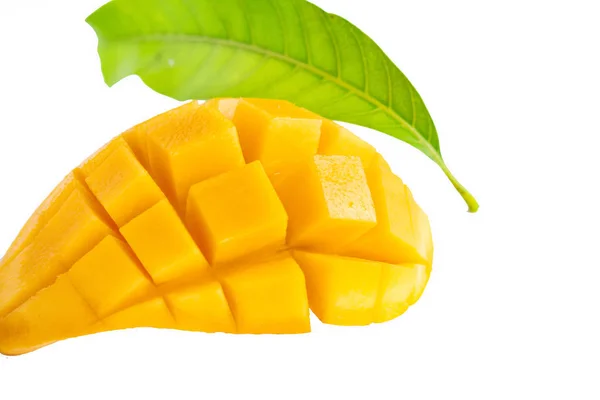 Fresh Yellow Mango Beautiful Skin Isolate — Stock Photo, Image