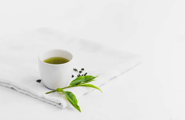 Зеленый Чай Белой Чашке — стоковое фото