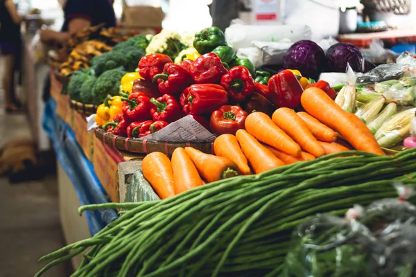 Pimiento Zanahoria Mercado Verduras Asia — Foto de Stock