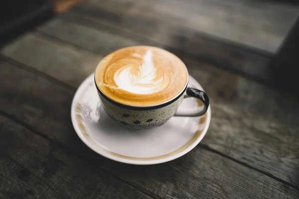 Café Taza Hot Latte Por Mañana — Foto de Stock