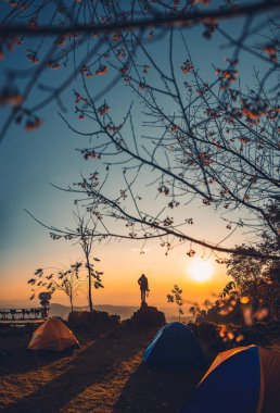 Mountain view ve fotoğrafçı çekim