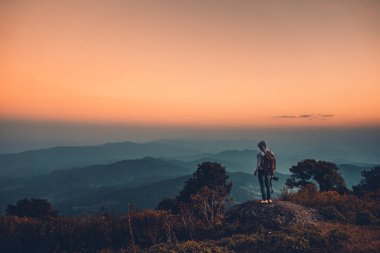 Mountain view ve fotoğrafçı çekim