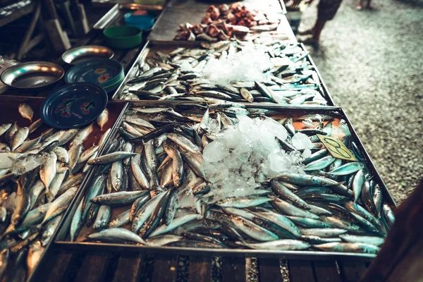 Fisk Fisk Och Skaldjur Marknad Fresh Market Krabi — Stockfoto