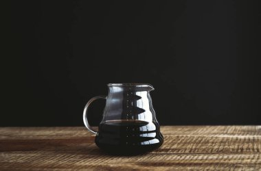 ahşap Koyu ton üzerinde siyah kahve damla