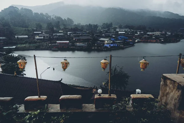 Rezervuar Köyü Ban Rak Thai Rezervuar Görünümü Mae Hong Son — Stok fotoğraf