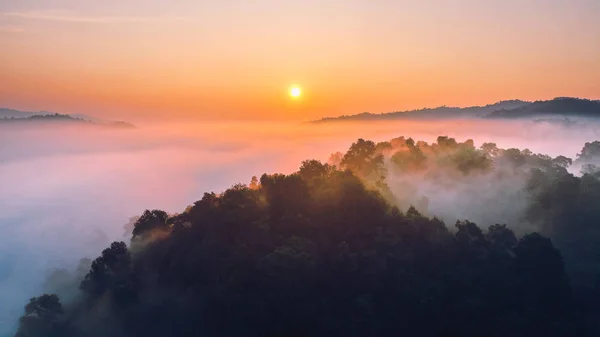 Схід Сонця Ранкові Гори Туман — стокове фото
