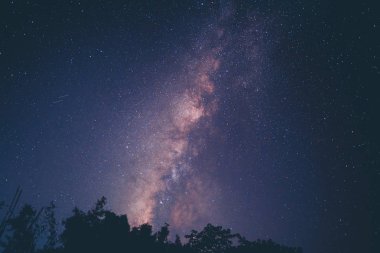 Samanyolu gökyüzü Geceleyin 