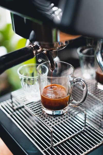 Hacer Café Máquina Casa Café Una Taza Máquina — Foto de Stock