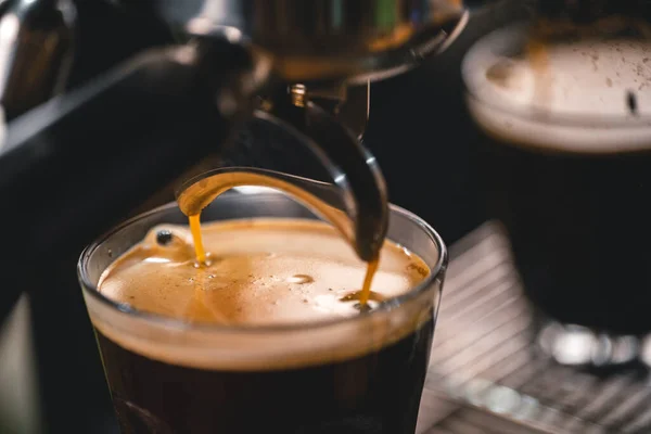 Hacer Café Máquina Casa Café Una Taza Máquina — Foto de Stock