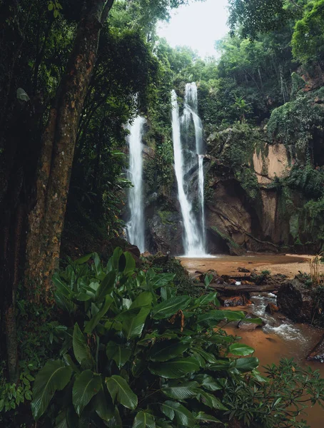 Cachoeira Natureza Viagem Mok Fah Cachoeira — Fotografia de Stock