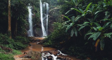 Şelale doğada yolculuk mok fah şelale