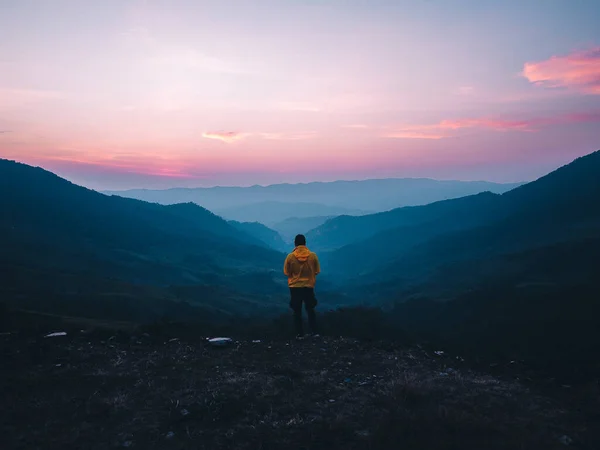 Hill Evening Landscape Mountain View — Stock Photo, Image