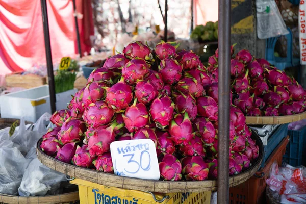 Fruta Del Dragón Para Venta Mercado Fresco — Foto de Stock