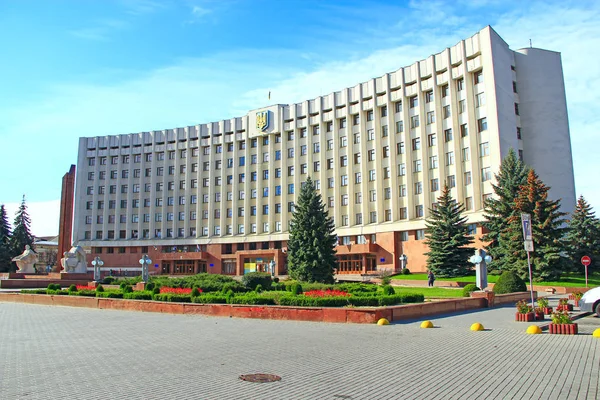Iwano Frankowsk Ukraina Października 2017 Ukraina Wielki Budynek Administracji Państwowej — Zdjęcie stockowe