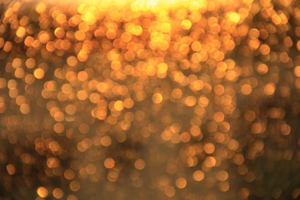 Golden Sunset Pencereden Parlak Bokeh Altın Bokeh Doku Ile Altın — Stok fotoğraf