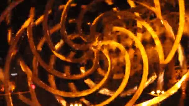Kind Perpetual Motion Machine Parts Rotating Different Directions Visual Effect — Stock Video