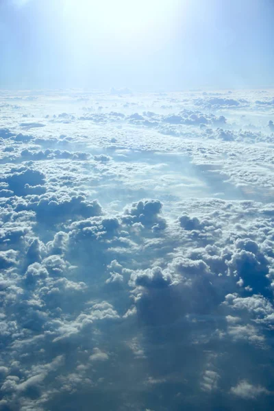 Lindas Nuvens Brancas Céu Azul Nuvens Brancas Céu Verão Panorama — Fotografia de Stock