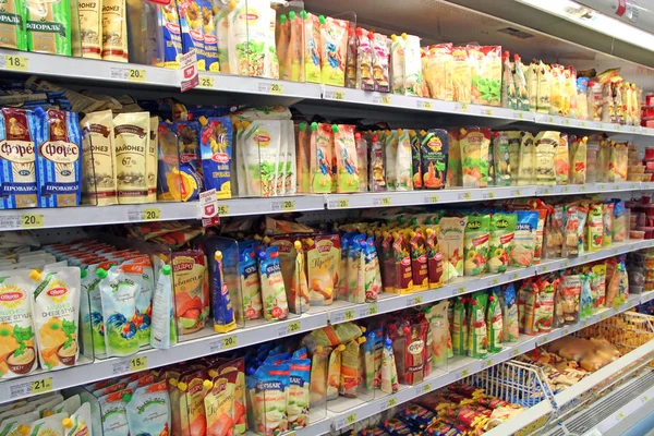 Kiev Ukraine Septembre 2018 Mayonnaise Boutique Étagères Supermarché Avec Large — Photo