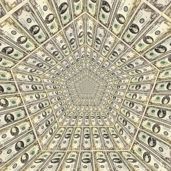 Pentagon Dollars Monetary Figure Abstraction Made Dollars American Money Money — Stock Photo, Image