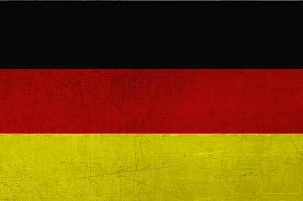 Germany Flag Scratched Surface German Flag Textured Background National Flag — Stock Photo, Image
