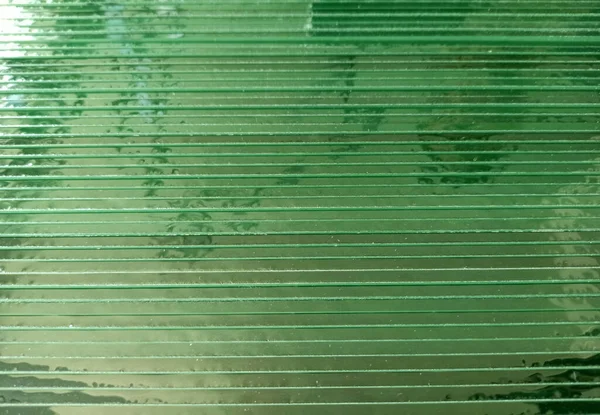 Стеклянные Листы Горизонтальном Положении Текстура Зеленого Стекла Прозрачный Фон Задней — стоковое фото