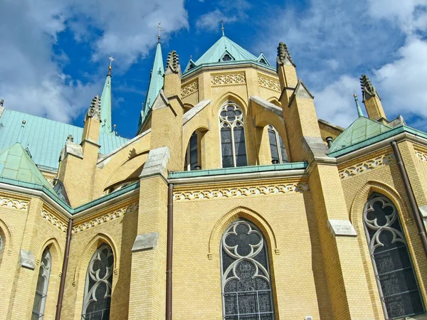 Lodž Polsko Července 2019 Archcathedral Basilica Stanislava Kostky Lodž Krásný — Stock fotografie