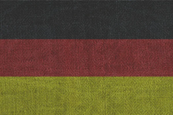 Deutschland Fahne Auf Stoffoberfläche Deutsche Flagge Auf Strukturiertem Hintergrund Deutsche — Stockfoto