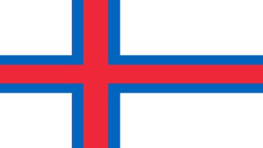 Flag of Faroe Islands. National flag of Faroe Islands. flag of island country Faroe Islands. Illustration. Nation symbol of part of territory of Denmark clipart