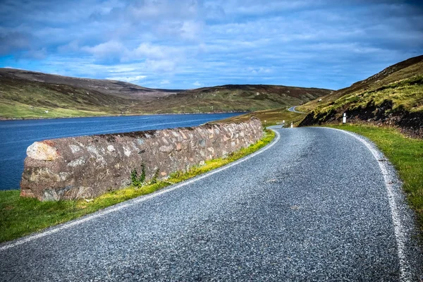 Escócia Ilhas Shetland Estrada Bonita — Fotografia de Stock