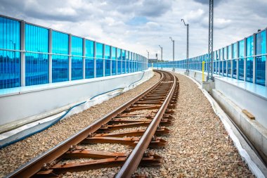 Demiryolu viyadük Krakow Krzemionki - Krakow Zablocie parça