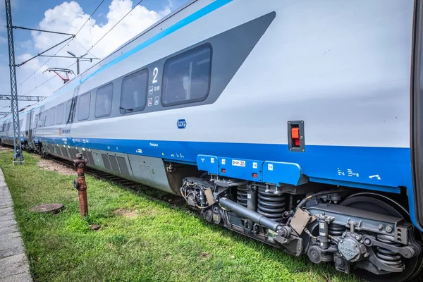 Krakov Polsko Července 2018 Pkp Intercity Vysokorychlostní Vlak Pendolino Nástupišti — Stock fotografie