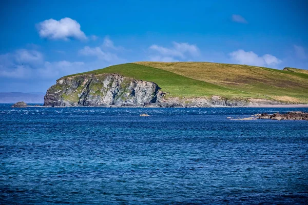 Escócia Ilhas Shetland Bela Vista Ilha — Fotografia de Stock