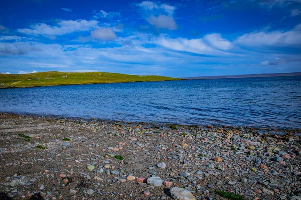 Escócia Ilhas Shetland Bela Vista Ilha — Fotografia de Stock