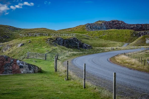 スコットランド シェトランド諸島 Northmavine 道路と島の美しい景色 — ストック写真