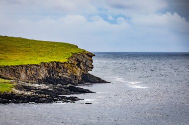Scotland, Shetland Islands, Beautiful view of Mousa Island clipart
