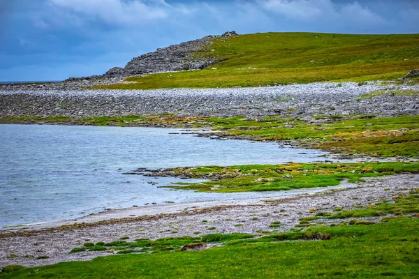 Escocia Islas Shetland Hermosa Vista Isla Mousa —  Fotos de Stock