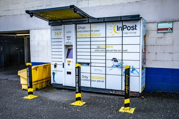 Falkirk Schottland September 2017 Postautomat Strassenansicht Der Falkirk Schottland Vereinigtes — Stockfoto