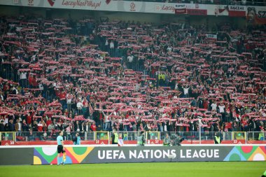 Chorzow, Polonya - 11 Ekim 2018: Uefa Milletler Ligi 2019: Polonya - Portekiz o/p 