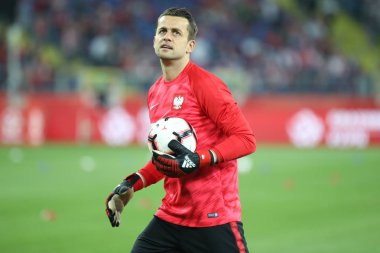 Chorzow, Polonya - 14 Ekim 2018: Uefa Milletler Ligi 2019: Polonya - İtalya o/p Lukasz Fabianski