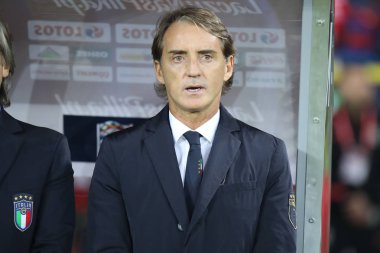 Chorzow, Polonya - 14 Ekim 2018: Uefa Milletler Ligi 2019: Polonya - İtalya o/p Roberto Mancini