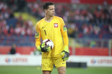Chorzow, Polonya - 14 Ekim 2018: Uefa Milletler Ligi 2019: Polonya - İtalya o/p Wojciech Szczesny