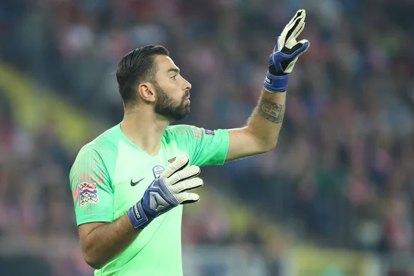 Chorzow, Polonya - 11 Ekim 2018: Uefa Milletler Ligi 2019: Polonya - Portekiz o/p Rui Patricio